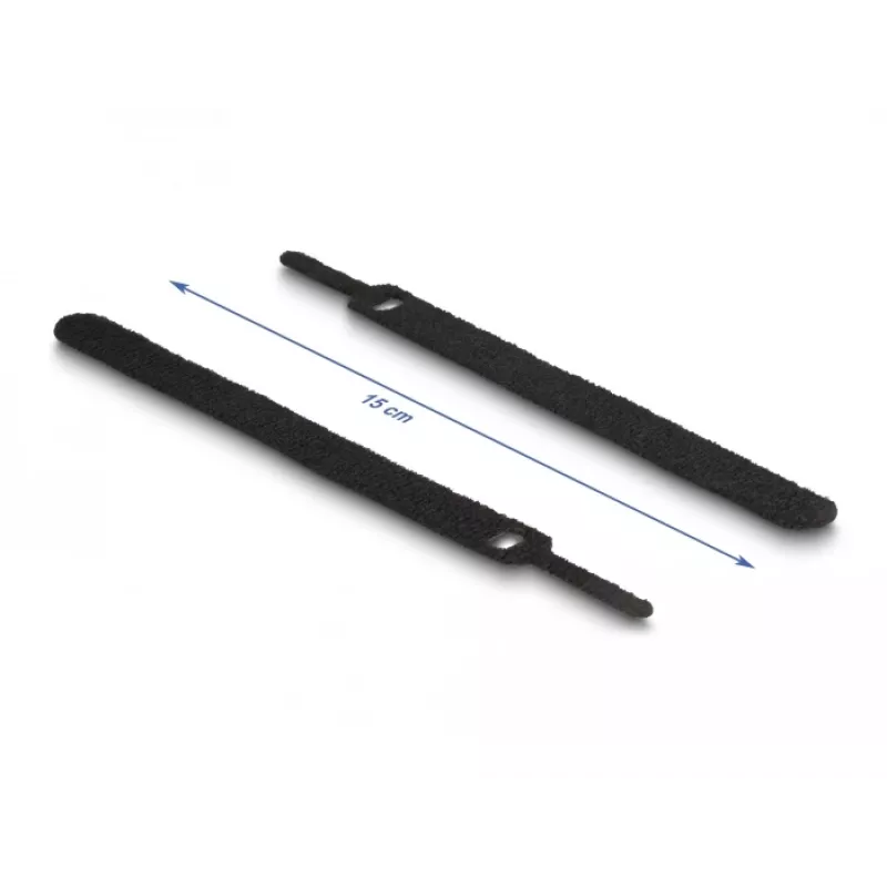 Bridas de cable de velcro DeLOCK 19010 150x12mm negro 10 uds.