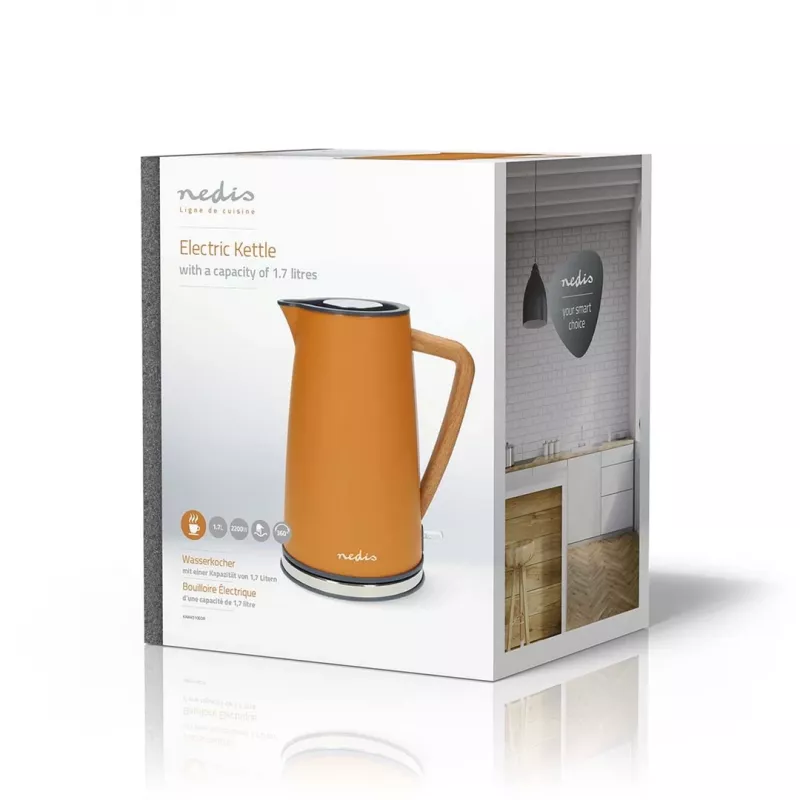 Hervidor de agua Nedis KAWK510EOR 1,7 L 2200 W Naranja
