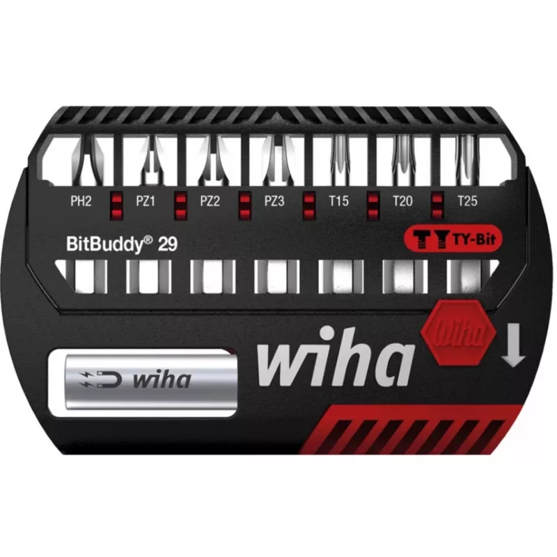 WIHA 42137 - Set de puntas BitBuddy, 8 piezas mixtas, 29 mm, punta TY (42137)