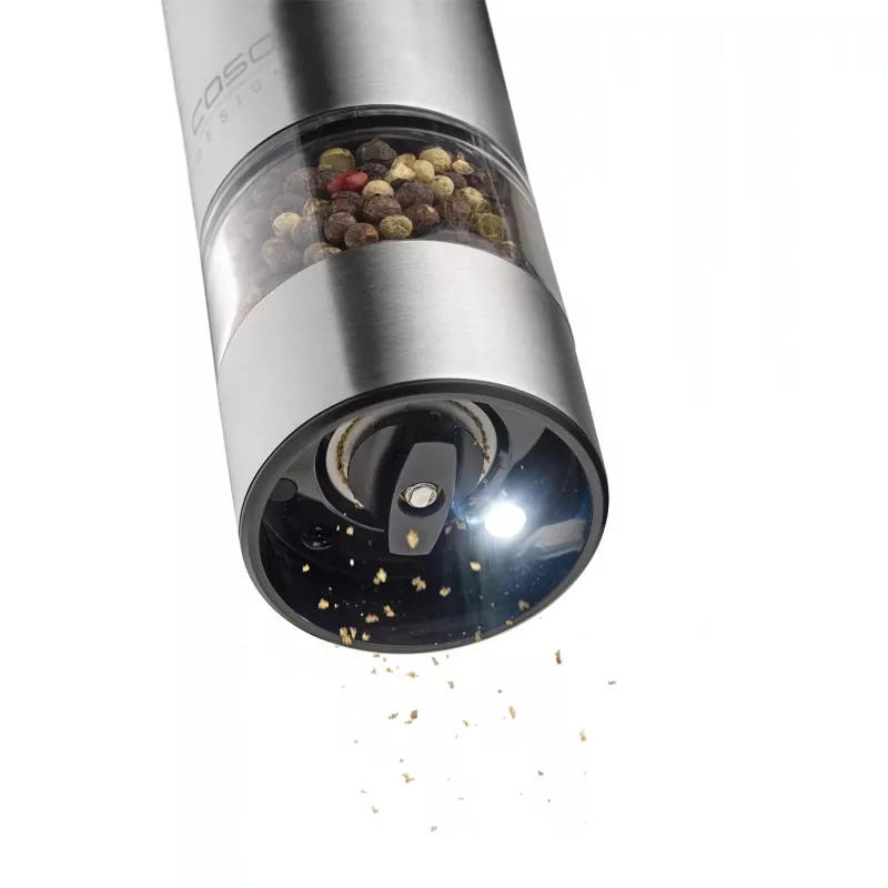 Caso Molinillo de sal y pimienta | SpiceDuo | Eléctrico | Material de la carcasa acero inoxidable | Litio