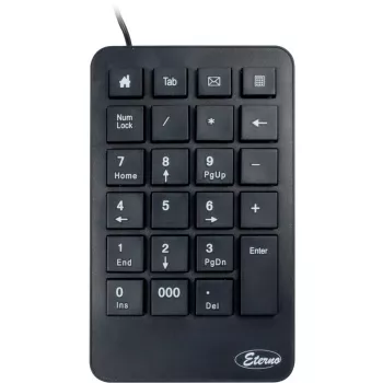 Teclado numérico Inter-Tech KB-120 Universal USB Negro