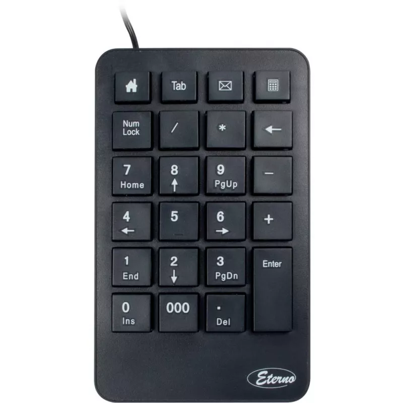 Teclado numérico Inter-Tech KB-120 Universal USB Negro