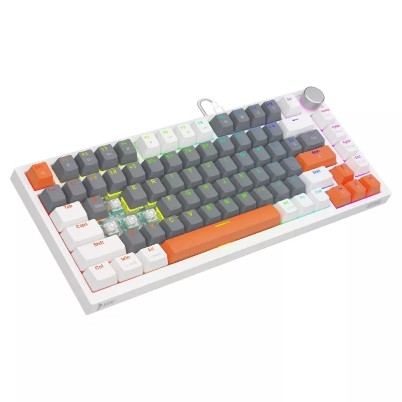 Savio ASTRAL WHITE JADE 3 COLOURS teclado gaming USB QWERTY US International