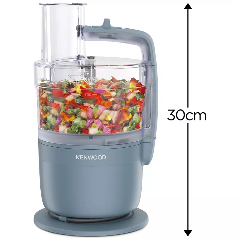 Robot de cocina Kenwood FDP23.140GY MultiPro Go — picadora compacta portátil, gris