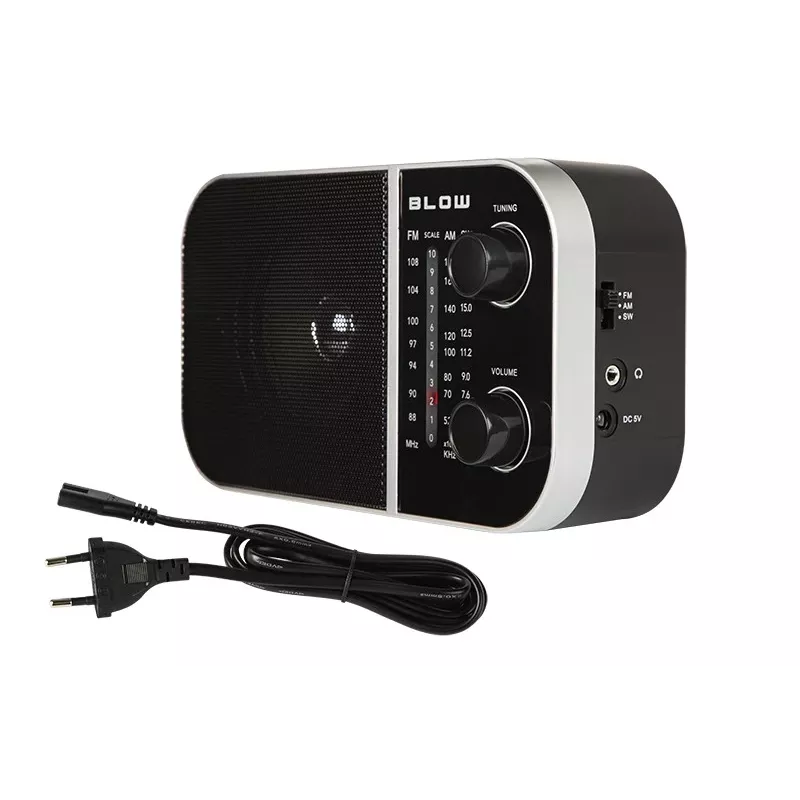Radio analógica portátil BLOW RA6 AM/FM – recepción AM y FM a pilas, conexión para auriculares