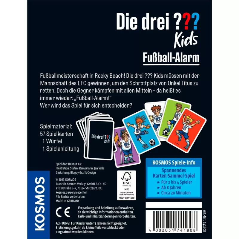 Die drei Kids - Football-Alarm, juego de cartas