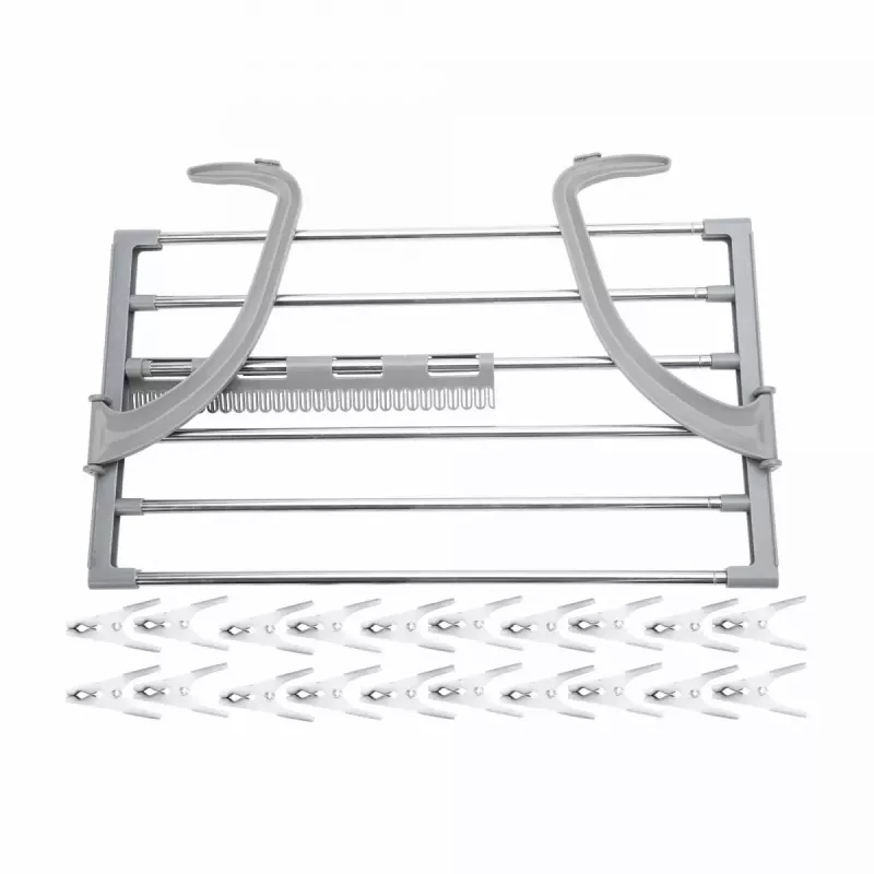 Estante auxiliar Jata HTEN2402 de polipropileno y acero inoxidable plegable 58×32×4,7 cm