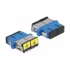 DeLOCK acoplador de fibra óptica 86893 SC dúplex conector hembra a conector hembra SC dúplex azul