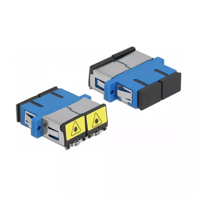 DeLOCK acoplador de fibra óptica 86893 SC dúplex conector hembra a conector hembra SC dúplex azul