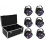 Set de luces LED PAR EUROLITE 20000626, 6×36W RGB, focos de lavado de escenario