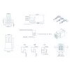 TELTONIKA NETWORKS Conector macho de 4 polos con bornes de contacto