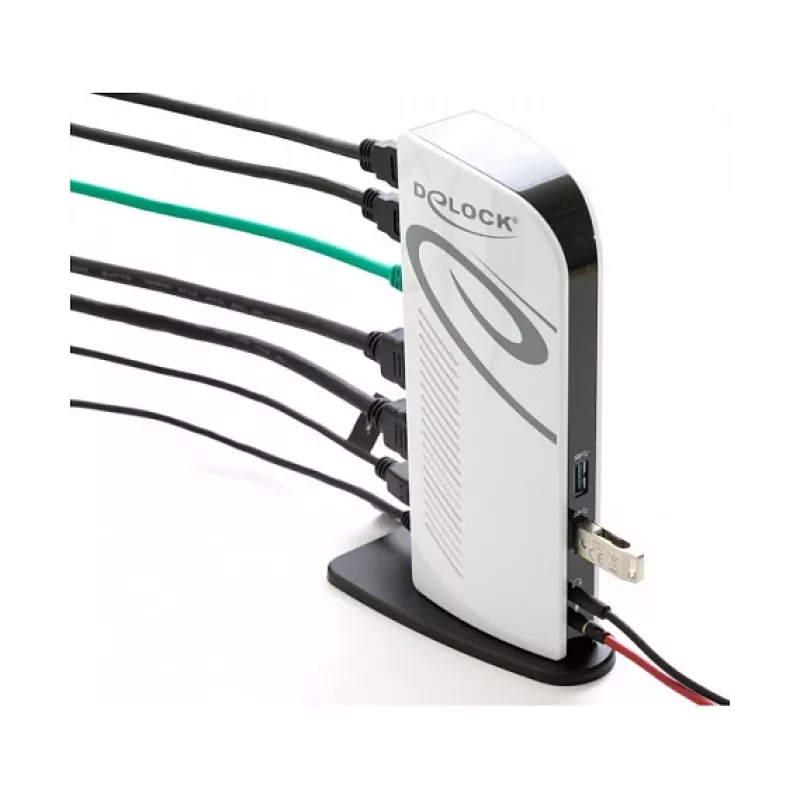 Estación de acoplamiento USB DeLOCK 87771 doble HDMI Full-HD USB 3.2 LAN audio