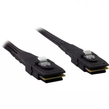 Inter-Tech - Cable SAS interno - Serial ATA 150/300/600 - 36 PIN 4iMini MultiLane a 36 PIN 4iMini MultiLane - 50 cm - con bloqueo - negro