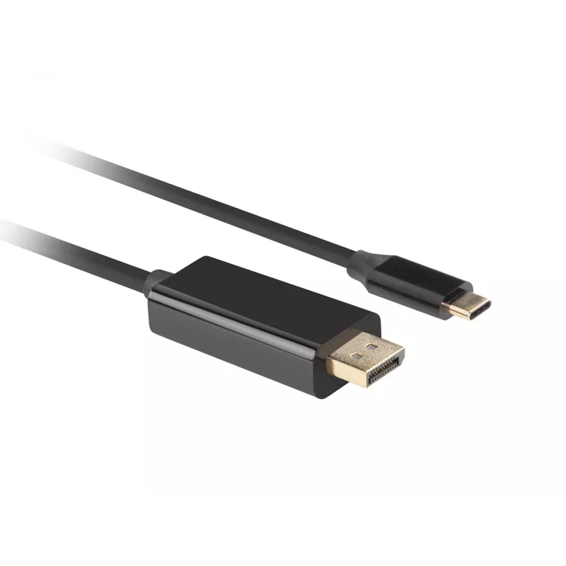 Lanberg CA-CMDP-10CU-0010-BK cable de USB-C a DisplayPort de 1 m, 4K/60Hz, HDR, 21,6 Gb/s, conectores chapados en oro, negro