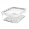 Recipiente de alimentos rotho 1053201100 rectangular 1,2 L transparente blanco, tecnopolímero, apto para lavavajillas