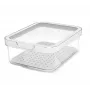 Recipiente de alimentos rotho 1053201100 rectangular 1,2 L transparente blanco, tecnopolímero, apto para lavavajillas
