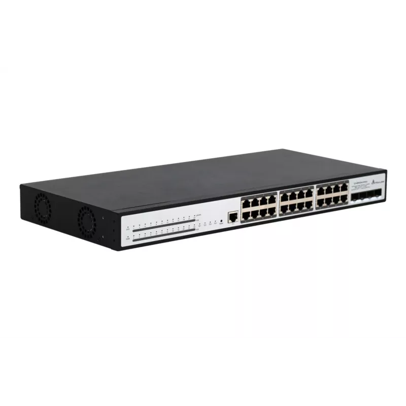 Switch gestionado Extralink Chiron Pro 24x RJ45 1000Mb/s PoE 4x SFP+ L3 370W