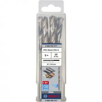 Juego de brocas Bosch HSS-G 5 uds. 1 cm de diámetro