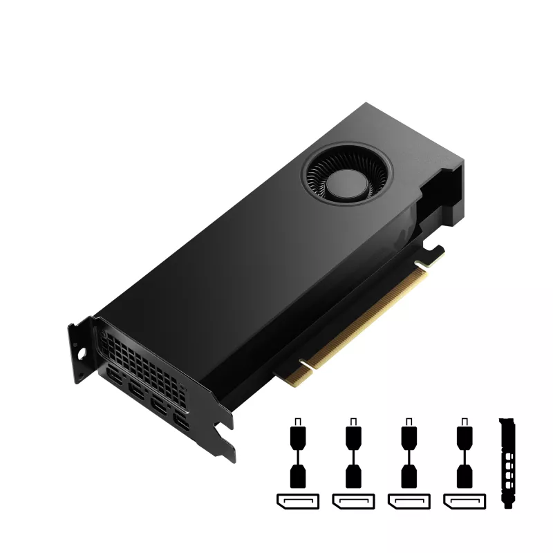 PNY NVIDIA RTX 4000 SFF Ada Generation 20GB GDDR6 perfil bajo, Power Limited OEM (VCNRTX4000ADALP-PL)