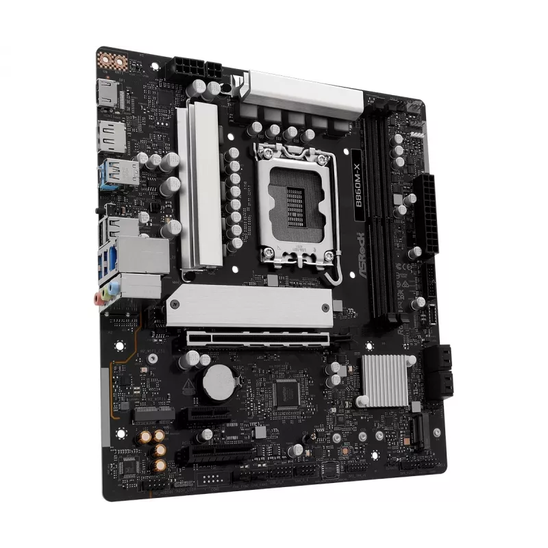ASRock B860M-X placa base, Intel B860, LGA 1851, micro ATX, DDR5