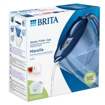 Jarra filtrante BRITA Marella Maxtra Pro 2,4 L, cartucho de repuesto Maxtra Pro, azul