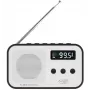 Adler AD 1907 radio digital PLL, AM/FM, 40 presintonías, alarma con repetición, USB-C, batería recargable integrada, conector de 3,5 mm, blanco/negro