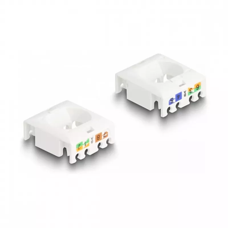 Módulo Keystone DeLOCK RJ45 hembra a LSA Cat.6A STP con clip de bloqueo