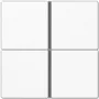 Set de interruptor de pared Jung LS 404 TSA WW, 4 tomas blanco, compatible con serie 4074/4094/4194 TSM