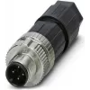 Conector macho recto M12 Phoenix Contact con cable recto, 4 polos, codificación A, conector (1424657)