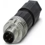 Conector macho recto M12 Phoenix Contact con cable recto, 4 polos, codificación A, conector (1424657)