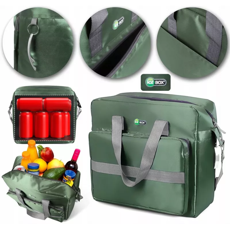 Bolsa térmica PROMIS TL30, nevera de 30 L, poliéster, cremallera, asas de transporte