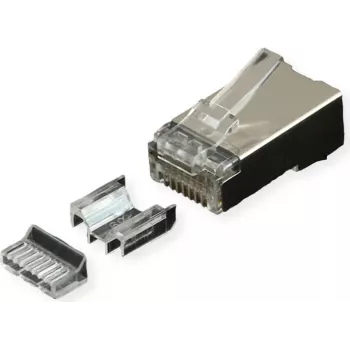 Conector macho RJ45 ROLINE Cat.6A apantallado+inserto 10 uds. (21.17.3099)