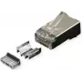 Conector macho RJ45 ROLINE Cat.6A apantallado+inserto 10 uds. (21.17.3099)