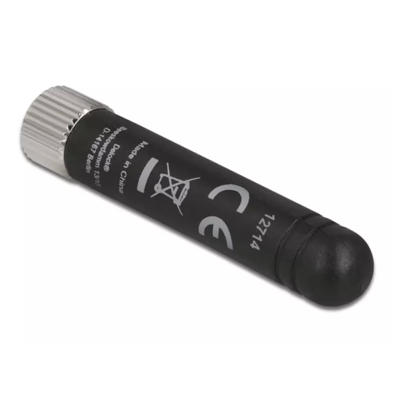 Antena WLAN 802.11 b/g/n DeLOCK RP-SMA conector macho 1,7 - 3,7 dBi negro