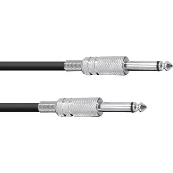 Cable mono de 6,3 mm Omnitronic 3021050D 1,5 m — cable de instrumento/universal TS de 6,3 mm, negro