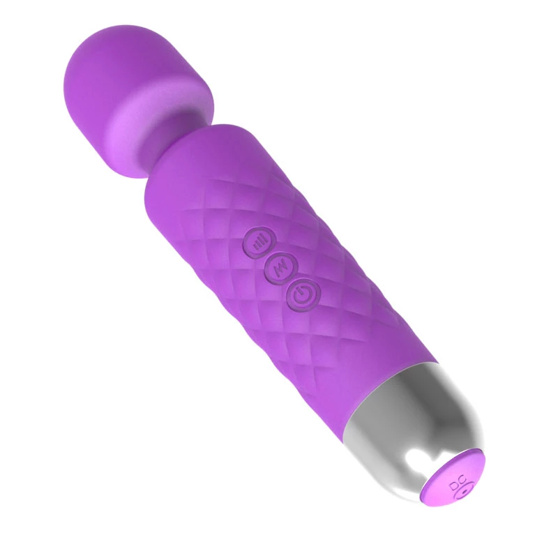 Masajeador de clítoris Erolab Wand-M morado recargable sumergible