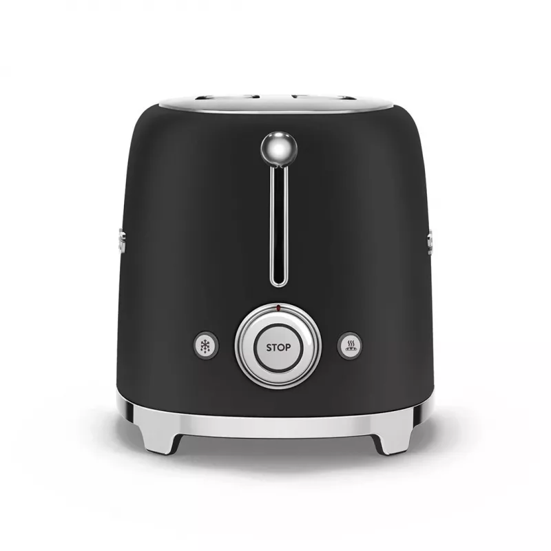 Tostadora Smeg 50's Style TSF01BLMEU 2 rebanadas Negro Acero inoxidable