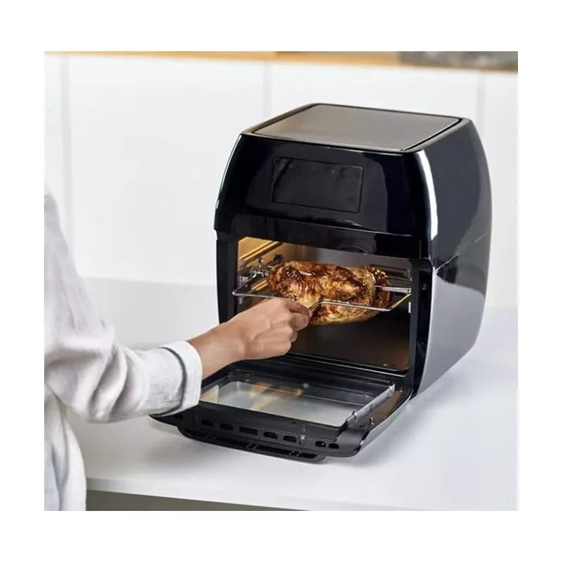Freidora de aire Black & Decker BXAFO1200E — 12 L, 1700 W, control táctil, 40–200 °C, asador giratorio, hornear y freír