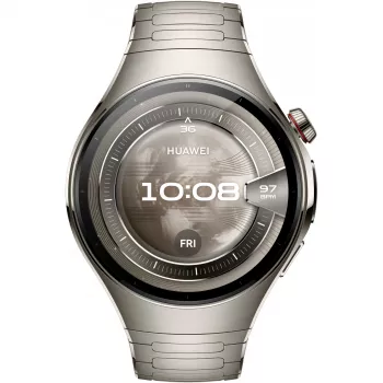 Smartwatch HUAWEI WATCH 5, 1,5 pulgadas AMOLED, 466×466, 46 mm carcasa de titanio, Wi‑Fi, GPS, plata