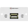 Kindermann Konnect 50 alu - Faceplate modular Snap-In - USB 2.0 tipo A