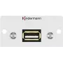 Kindermann Konnect 50 alu - Faceplate modular Snap-In - USB 2.0 tipo A
