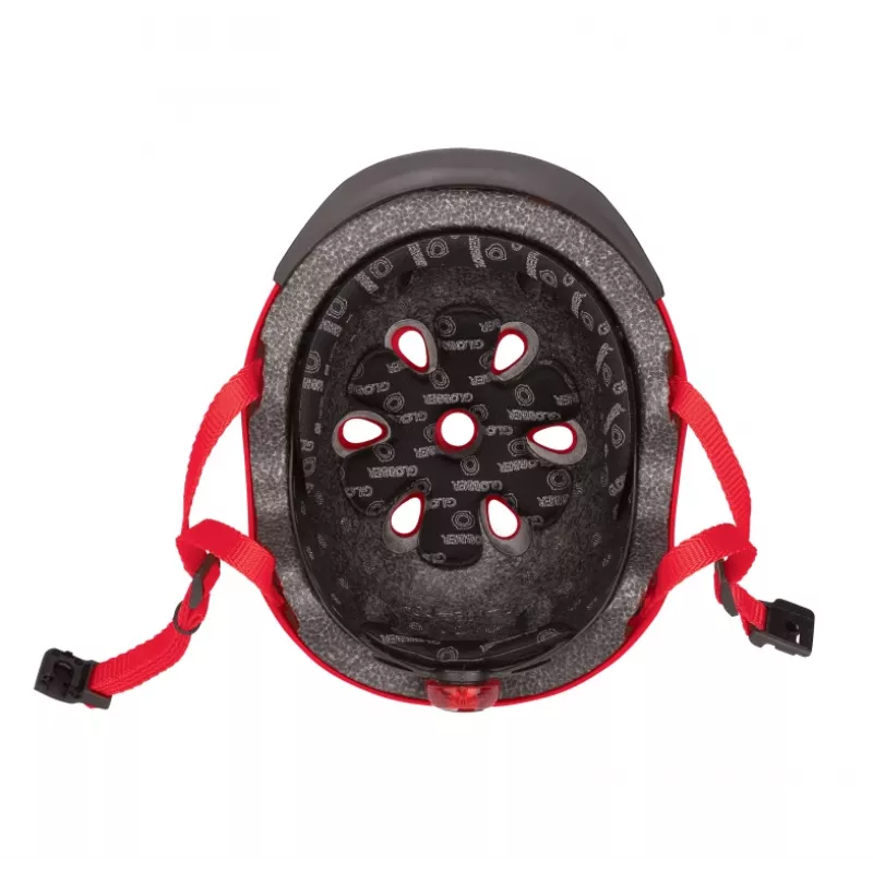 Casco de protección GLOBBER Elite Lights XS/S 48–53 cm rojo