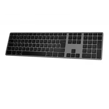 Teclado inalámbrico Matias FK418BTLB-UK — aluminio, retroiluminado, Space Gray