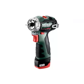 Taladro con empuñadura de pistola Metabo PowerMaxx BS BL Q, 12V, 2Ah, 1500 rpm, 900g