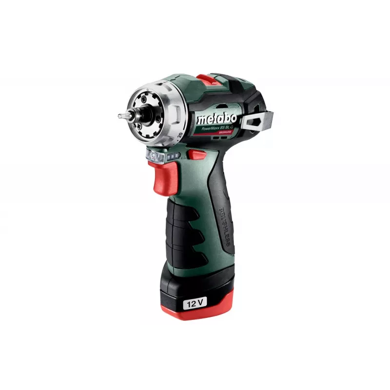 Metabo PowerMaxx BS BL Q 601749500 taladro atornillador a batería, 12V, 38 Nm, 2x 2,0 Ah