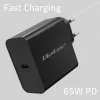 Cargador QOLTEC Super Quick PD 65W USB‑C Power Delivery 5–20V, 1x USB‑C, USB PD 3.0, conector macho Type-C, 65 W