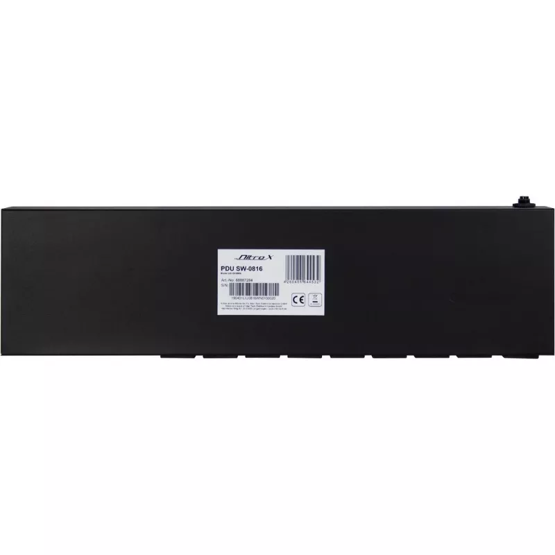 Inter-Tech SW-0816 Unidad de distribución de energía (PDU) 8 tomas AC Negro