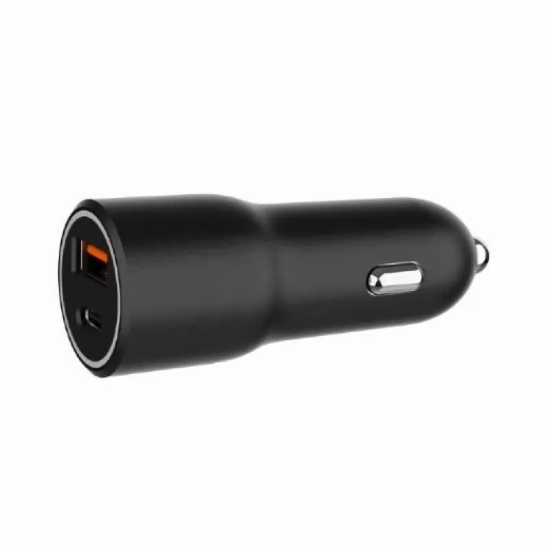 Cargador de coche para dispositivos móviles Gembird TA-UC-AC2PDQC38-CAR-01, USB-C, 38 W, 12-24 V, negro