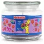 Vela de cera Haribo A2168 redonda mora-frambuesa-fresa, rosa, 100 mm × 100 mm, 300 g, recipiente de vidrio