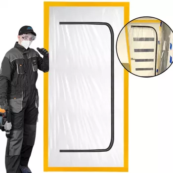 Puerta protectora contra polvo para reformas XXL, cortina antipolvo 230 x 135 puerta